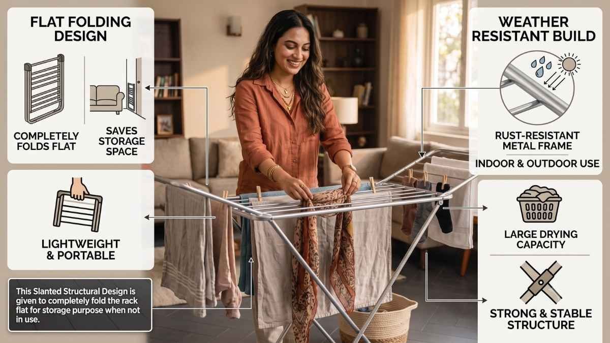 Amazon Basics 3-Way Foldable Cloth Drying Stand