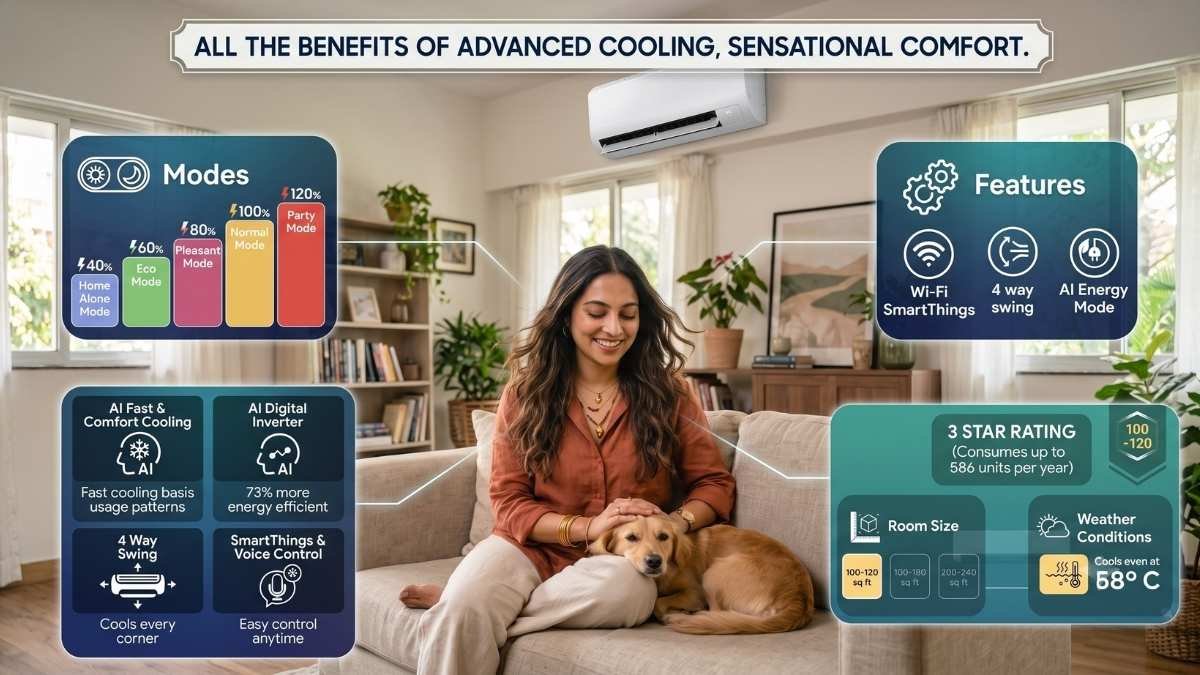 Samsung 1 Ton 3 Star Bespoke AI Inverter AC